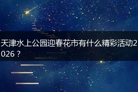 天津水上公园迎春花市有什么精彩活动2026？