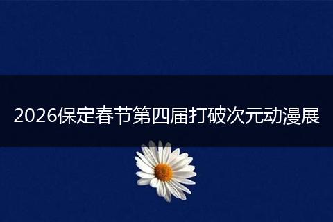 2026保定春节第四届打破次元动漫展