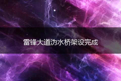 雷锋大道沩水桥架设完成