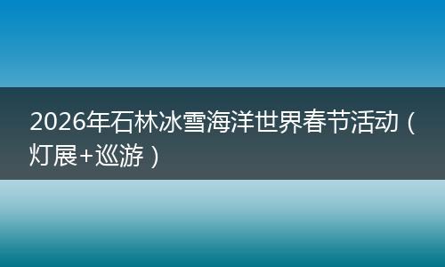2026年石林冰雪海洋世界春节活动（灯展+巡游）