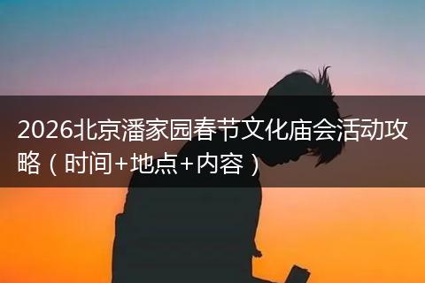 2026北京潘家园春节文化庙会活动攻略（时间+地点+内容）
