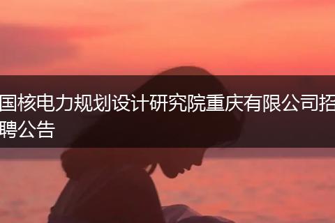 国核电力规划设计研究院重庆有限公司招聘公告