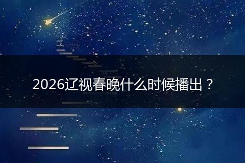 2026辽视春晚什么时候播出？