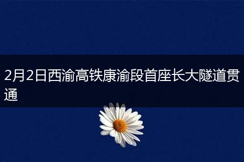 2月2日西渝高铁康渝段首座长大隧道贯通