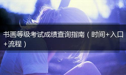 书画等级考试成绩查询指南（时间+入口+流程）
