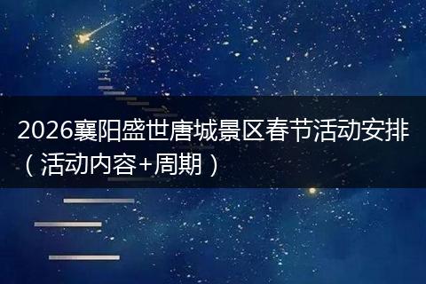 2026襄阳盛世唐城景区春节活动安排（活动内容+周期）