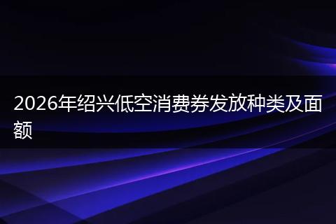 2026年绍兴低空消费券发放种类及面额