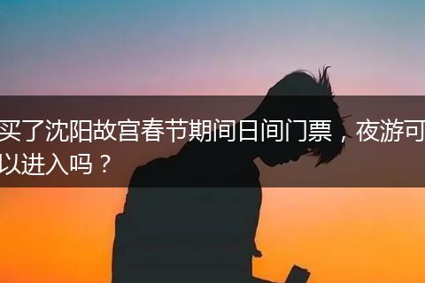 买了沈阳故宫春节期间日间门票，夜游可以进入吗？