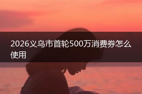 2026义乌市首轮500万消费券怎么使用