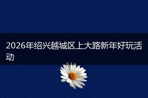 2026年绍兴越城区上大路新年好玩活动