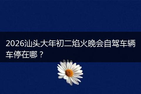 2026汕头大年初二焰火晚会自驾车辆车停在哪？