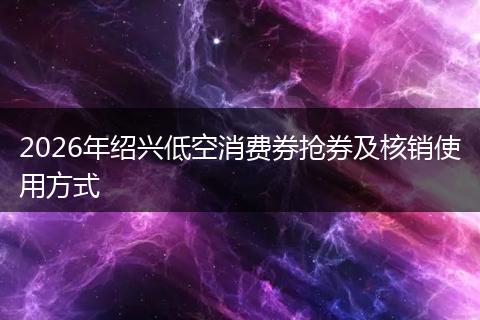 2026年绍兴低空消费券抢券及核销使用方式