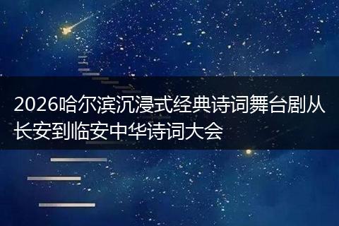 2026哈尔滨沉浸式经典诗词舞台剧从长安到临安中华诗词大会