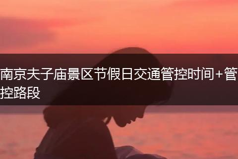 南京夫子庙景区节假日交通管控时间+管控路段