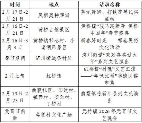 2026春节泰兴活动汇总