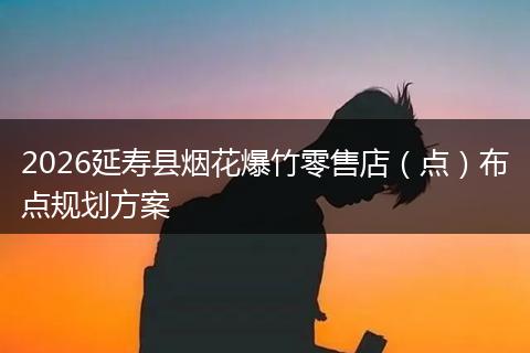 2026延寿县烟花爆竹零售店（点）布点规划方案