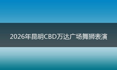 2026年昆明CBD万达广场舞狮表演
