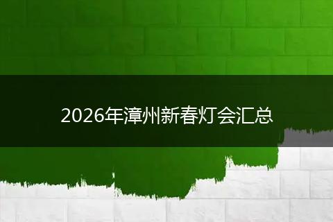 2026年漳州新春灯会汇总