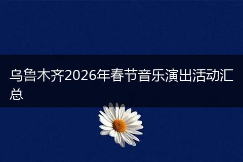 乌鲁木齐2026年春节音乐演出活动汇总