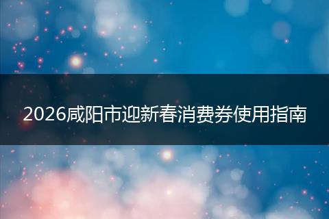 2026咸阳市迎新春消费券使用指南