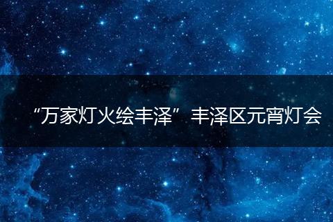 “万家灯火绘丰泽”丰泽区元宵灯会