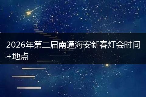 2026年第二届南通海安新春灯会时间+地点