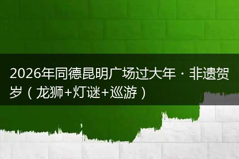 2026年同德昆明广场过大年・非遗贺岁（龙狮+灯谜+巡游）
