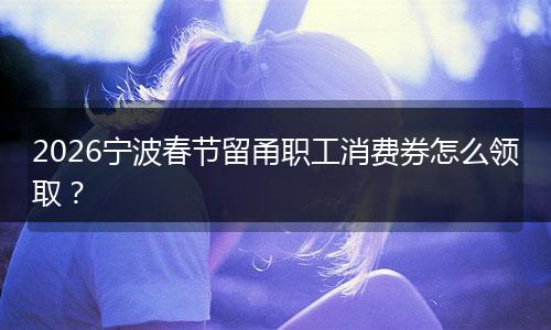 2026宁波春节留甬职工消费券怎么领取？