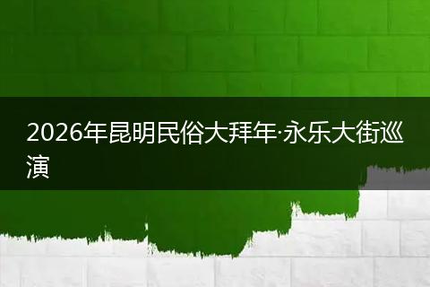 2026年昆明民俗大拜年·永乐大街巡演