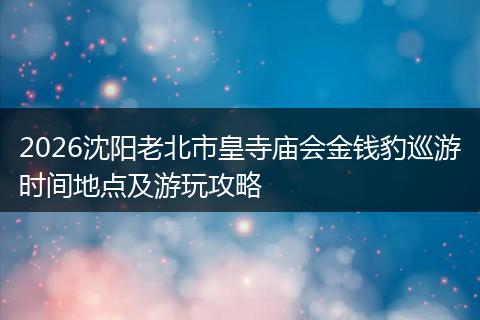 2026沈阳老北市皇寺庙会金钱豹巡游时间地点及游玩攻略