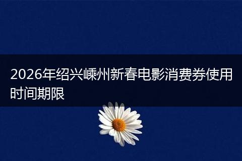 2026年绍兴嵊州新春电影消费券使用时间期限