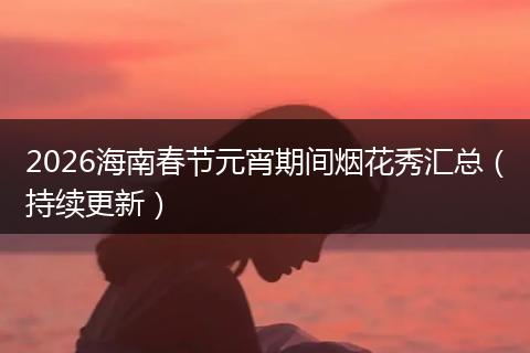 2026海南春节元宵期间烟花秀汇总（持续更新）