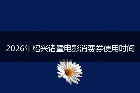 2026年绍兴诸暨电影消费券使用时间