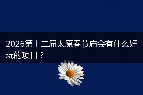 2026第十二届太原春节庙会有什么好玩的项目？