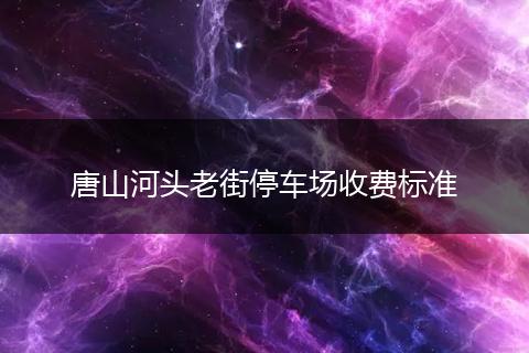唐山河头老街停车场收费标准
