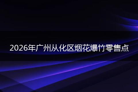 2026年广州从化区烟花爆竹零售点