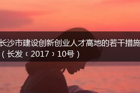 长沙市建设创新创业人才高地的若干措施（长发﹝2017﹞10号）
