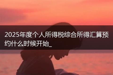 2025年度个人所得税综合所得汇算预约什么时候开始_