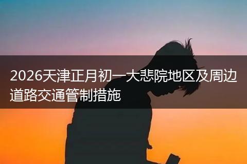 2026天津正月初一大悲院地区及周边道路交通管制措施