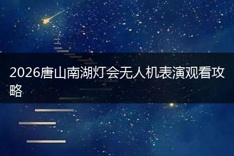 2026唐山南湖灯会无人机表演观看攻略