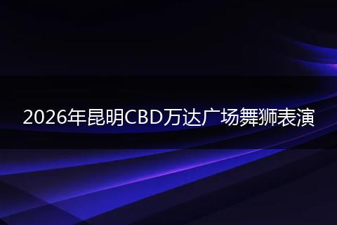 2026年昆明CBD万达广场舞狮表演