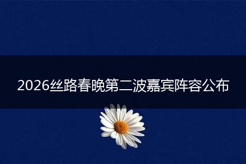 2026丝路春晚第二波嘉宾阵容公布
