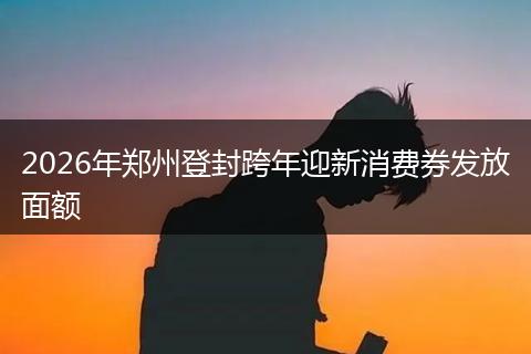 2026年郑州登封跨年迎新消费券发放面额