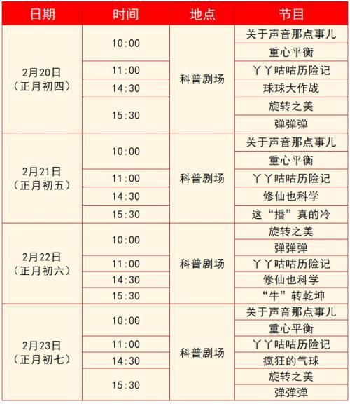 2026江西省科技馆新春科学活动（时间+内容）