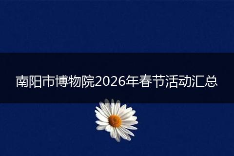 南阳市博物院2026年春节活动汇总