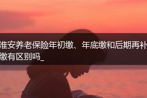 淮安养老保险年初缴、年底缴和后期再补缴有区别吗_
