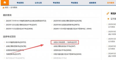 2025年下半年全国大学英语四六级考试电子成绩报告单下载入口