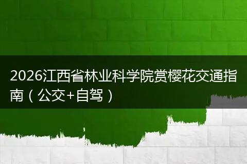 2026江西省林业科学院赏樱花交通指南（公交+自驾）
