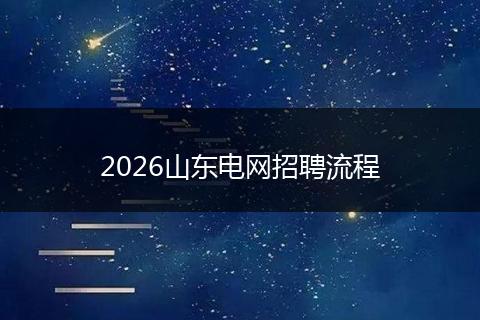 2026山东电网招聘流程