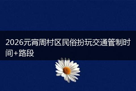 2026元宵周村区民俗扮玩交通管制时间+路段